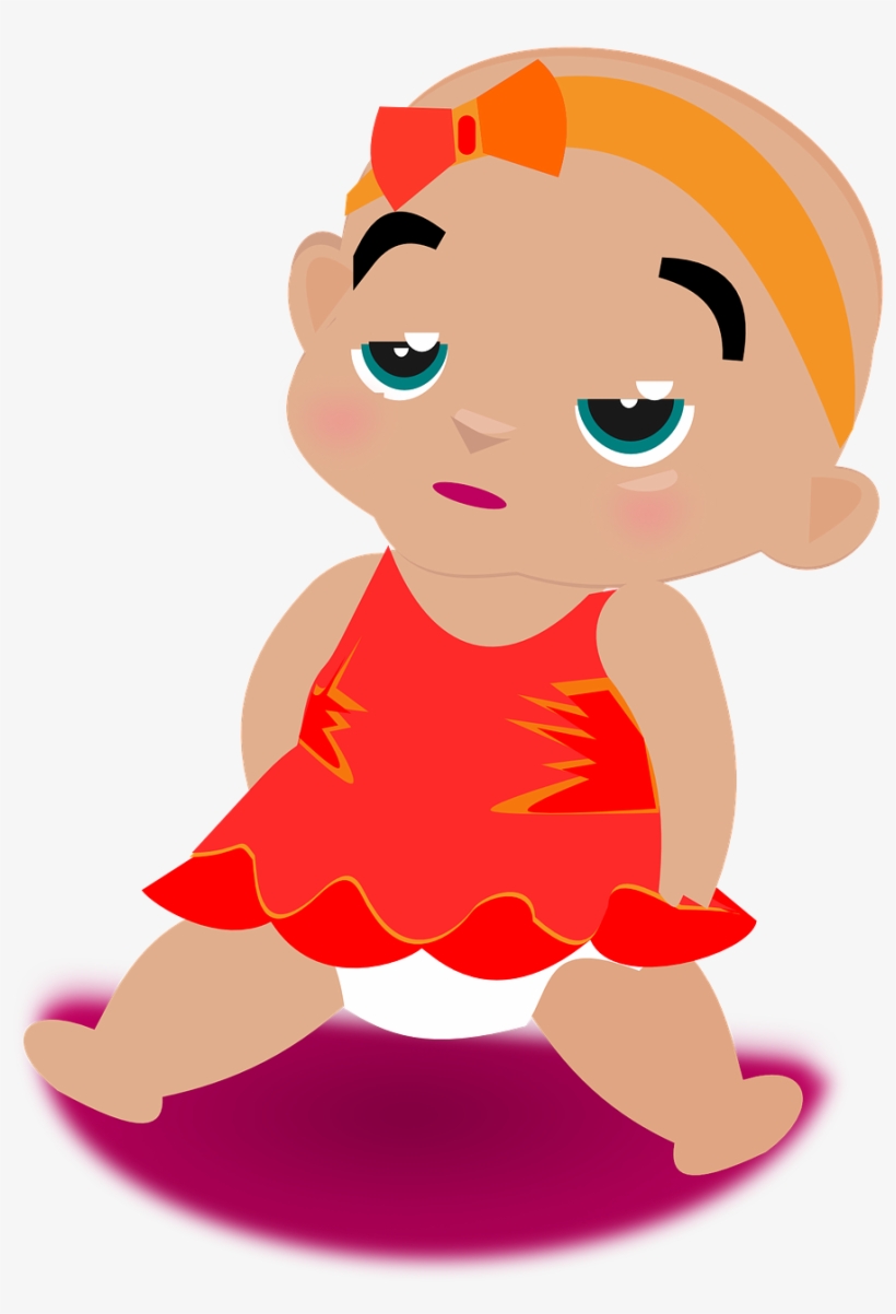 Baby Girl Sitting Orange Dres - Beti Bachao Beti Padhao Images For Drawing, transparent png download