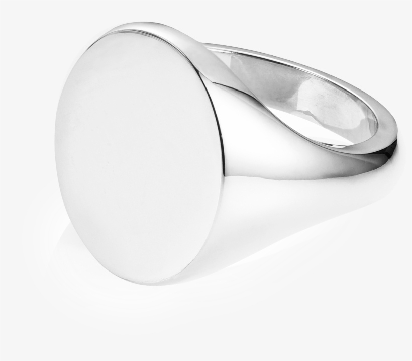 9ct White Gold Signet Ring - Pre-engagement Ring, transparent png download