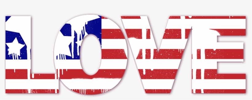 Usa, Us Flag, Love, Spray Paint, Patriotic, America - America Love Png, transparent png download