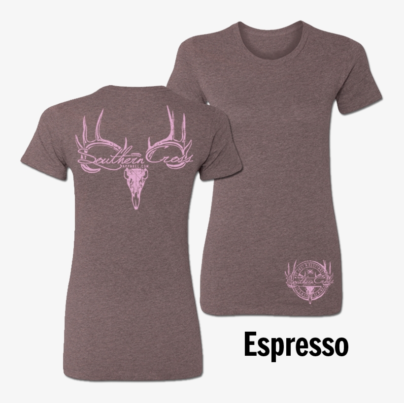 Deer Skull Logo Espresso Large, T-shirts - Active Shirt, transparent png download
