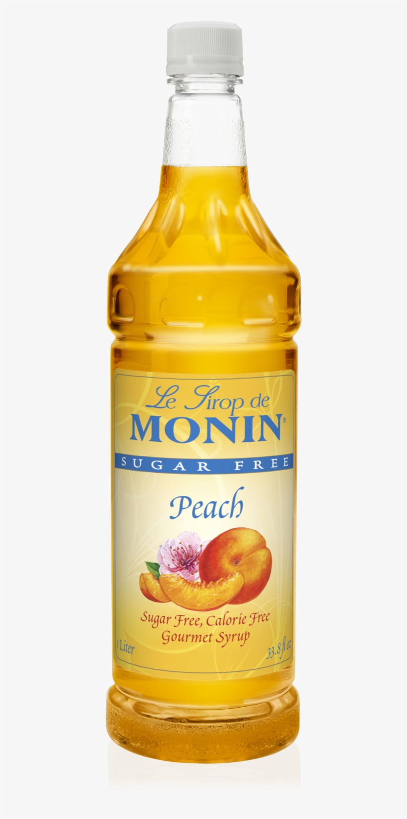 1l Sugar Free Peach Syrup - Monin Vanilla Syrup 1l, transparent png download