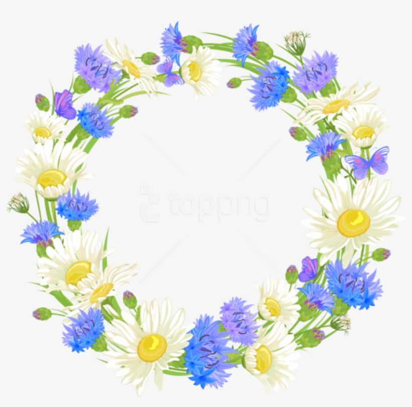 Free Png Download Field Flowers Wreath Clipart Png - Венки Из Цветов Клипарт, transparent png download