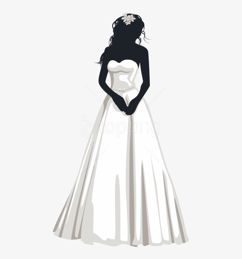 Free Png Bride Silhouette Png Images Transparent - Bride Silhouette Png, transparent png download