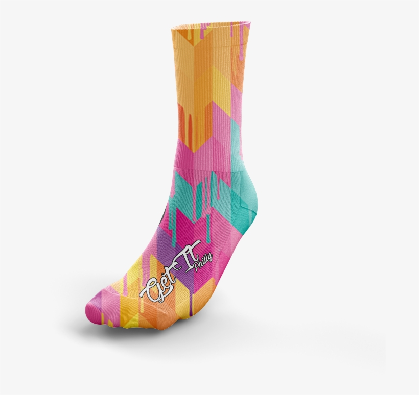 Image Of Color Drips - Sock, transparent png download