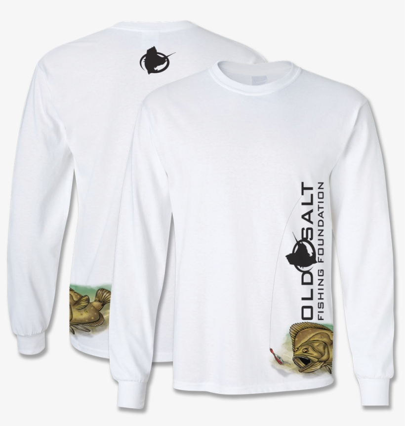 Bucktail Flounder - Long Sleeve - Long-sleeved T-shirt, transparent png download