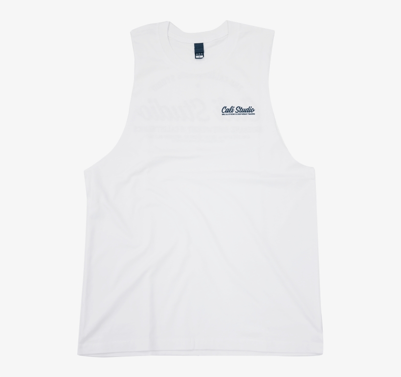 White Mechanic Design Singlet - Active Tank, transparent png download