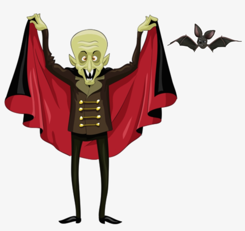 #vampire #silly #halloween #bat #humor #freetoedit - Vampire Holding Cape, transparent png download