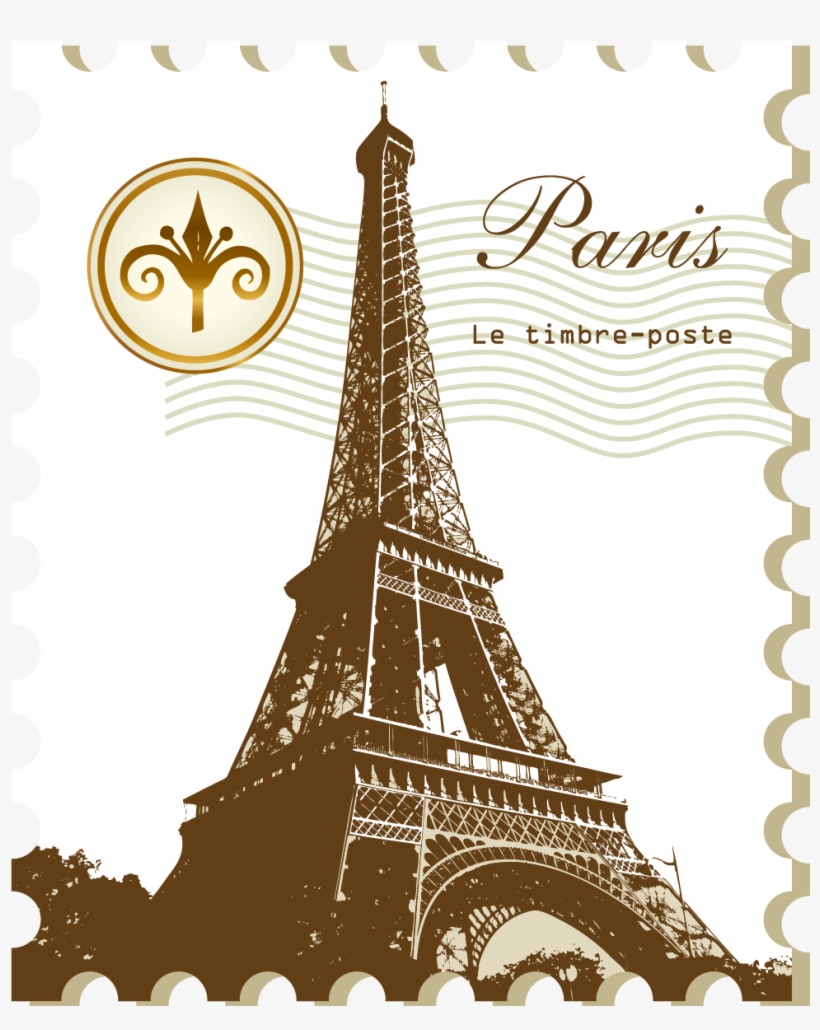 Png Royalty Free Download London Symbol Postage Vintage - Paris Stamp Png, transparent png download