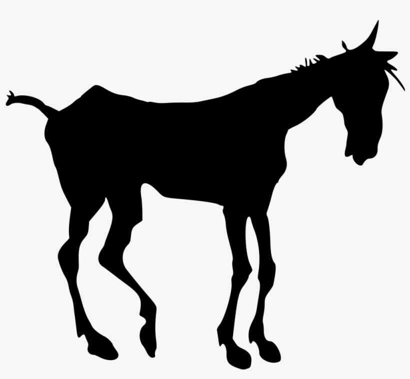 Old Nag Silhouette - Old Horse Silhouette, transparent png download