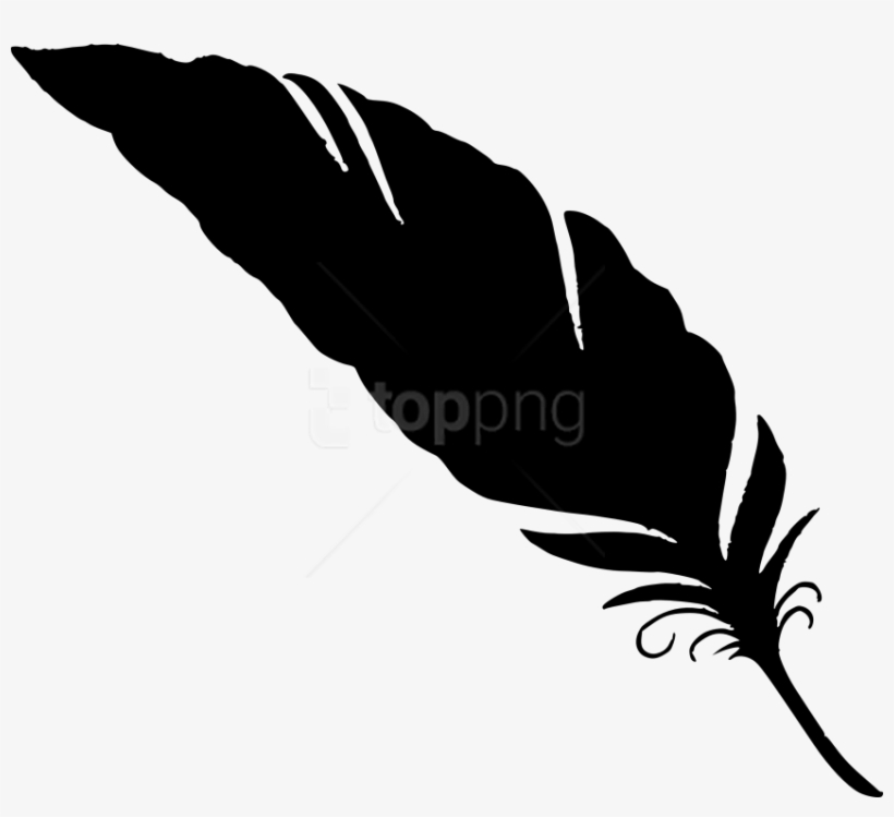 Free Png Simple Feather Silhouette Png - Feather Silhouette Transparent Background, transparent png download