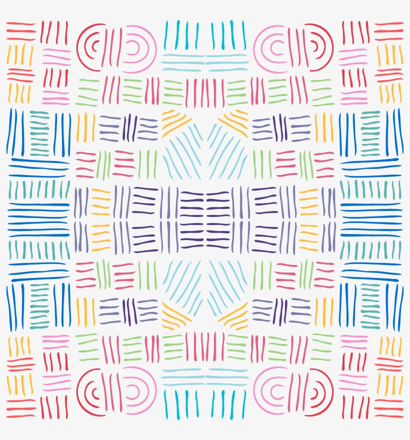 Hand Drawn Geometric - Motif, transparent png download