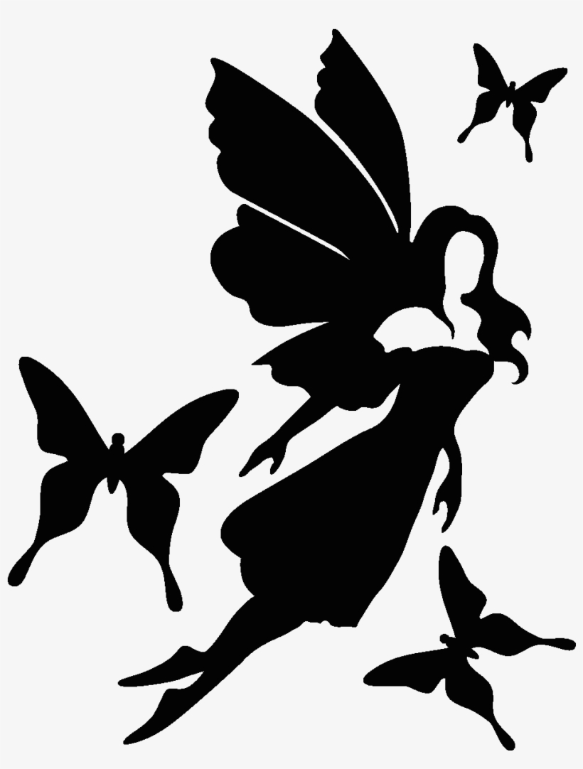 Sticker Fee Avec Des Papillons Ambiance Sticker Fairy - Illustration, transparent png download