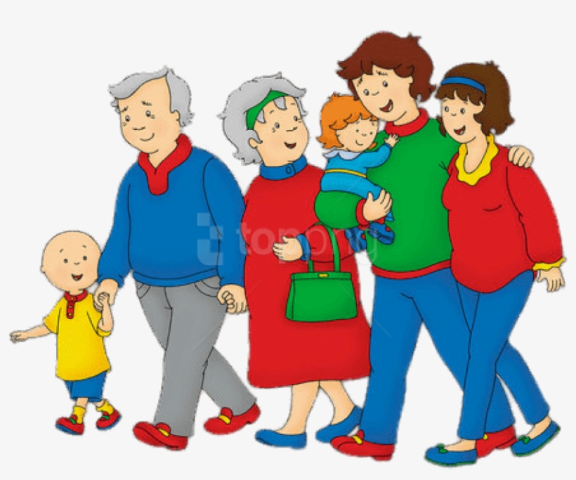 Free Png Download Caillou With His Parents And Grandparents - Caillou Grandma And Grandpa, transparent png download