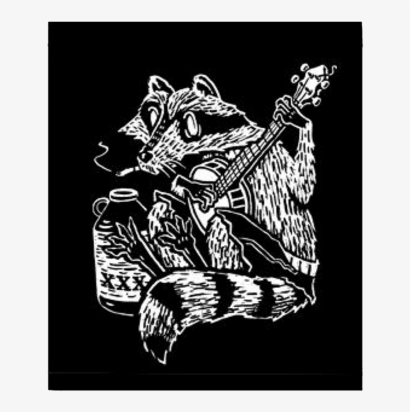 Raccoon Banjo Patch - Illustration, transparent png download