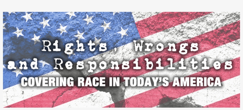 Covering Race In Today's America Logo - Broken American Flag Background, transparent png download