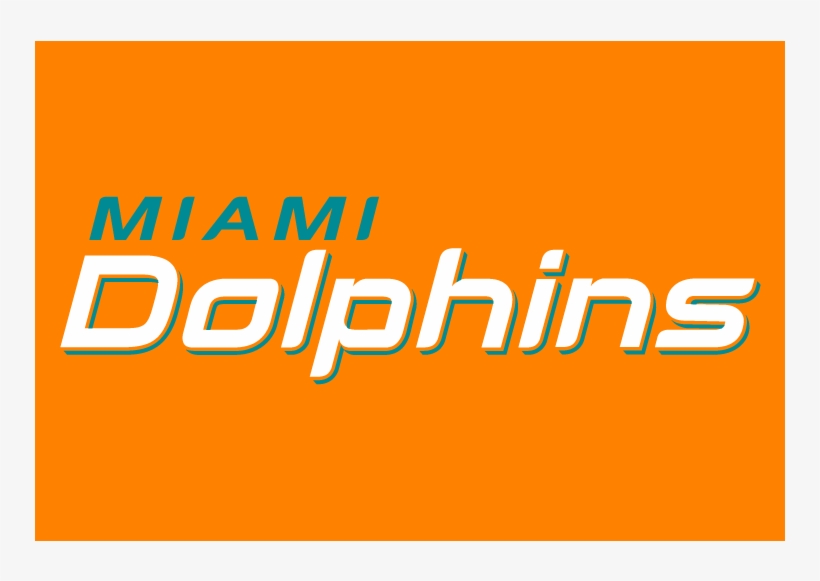 Miami Dolphins Iron On Stickers And Peel-off Decals - Tan, transparent png download