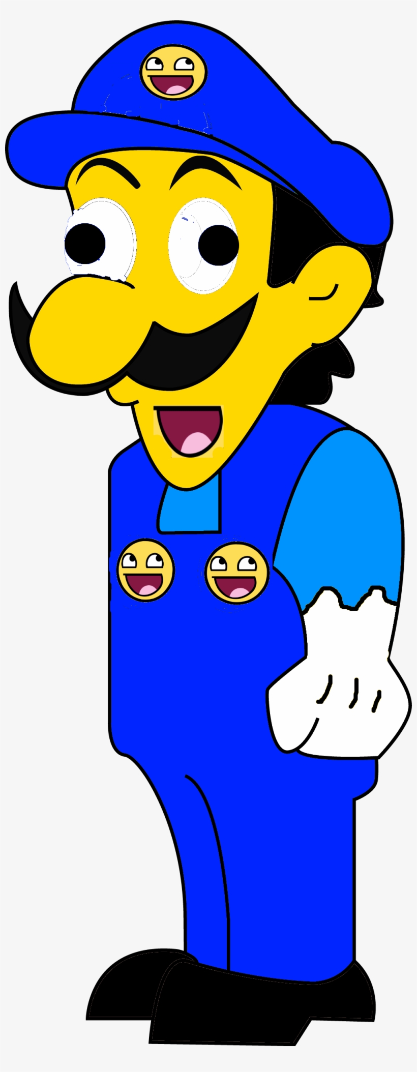 He Is Obviously A Fan Of Awesome Face - Luigi Mario Is Missing, transparent png download