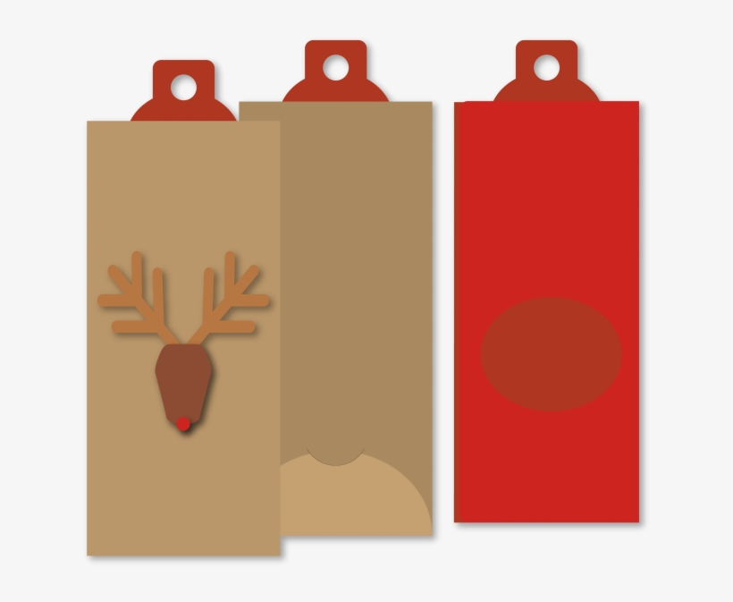 Christmas Cash Envelope Reindeer - Elk, transparent png download