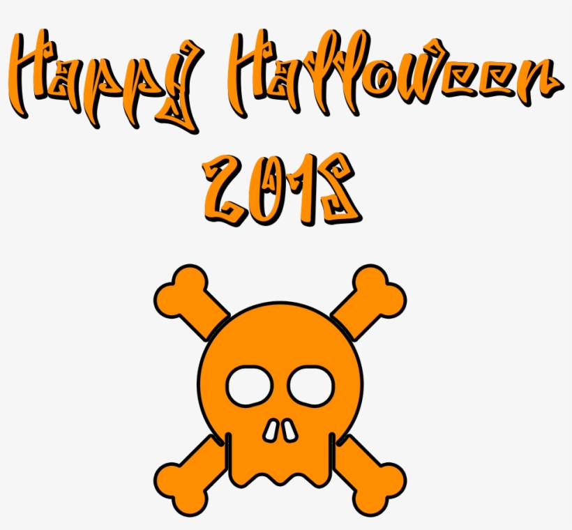 Happy Halloween Scary Font Skull Transparent Stickpng - Halloween, transparent png download