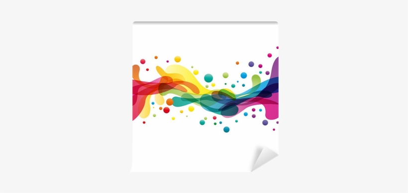 Colored Splashes In Abstract Shape Wall Mural • Pixers® - Abstraction, transparent png download