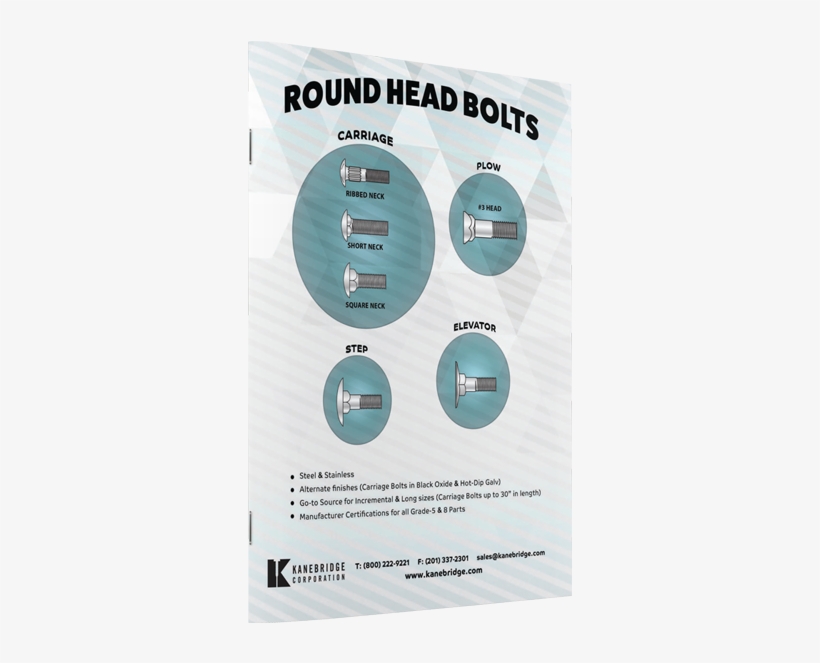 Round Head Bolts - Carriage Bolt, transparent png download