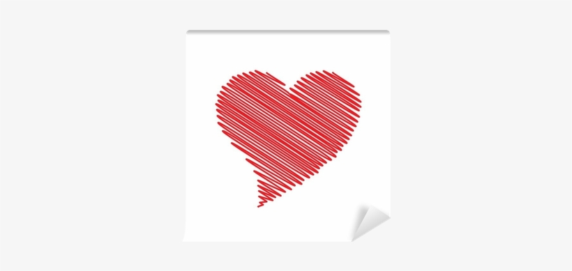 Vector Logo Scribbled Heart, Abstract Shape Wall Mural - Abstract Art, transparent png download