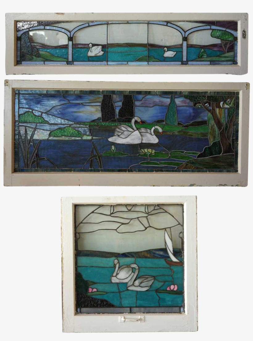 Set Of Three American Stained, Leaded And Copper Foil - Painting, transparent png download