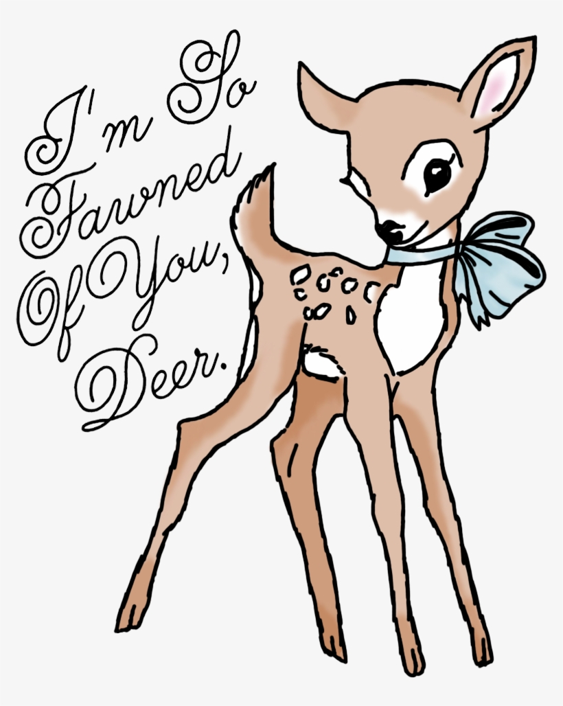“i'm So Fawned Of You, Deer - Neeio Waterproof Temporary Tattoo 1 Sheet, transparent png download