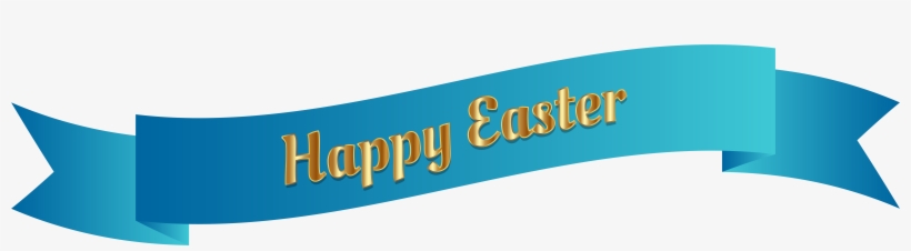 Blue - Happy Easter Banner Png, transparent png download
