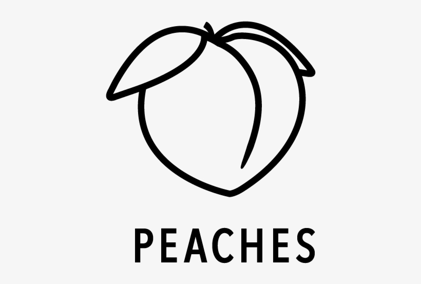 Png Black And White Peaches Drawing - Peaches Drawing, transparent png download