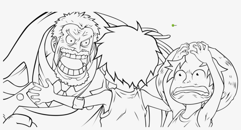 Luffy And Ace And Garb Funny Moments By - Drawing, transparent png download