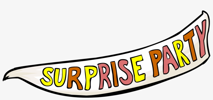 Surprise Party Banner - Club Penguin Party Banner, transparent png download