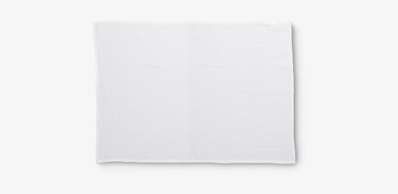 Optical White Pre-washed Linen Table Mat - Set De Table En Lin, transparent png download