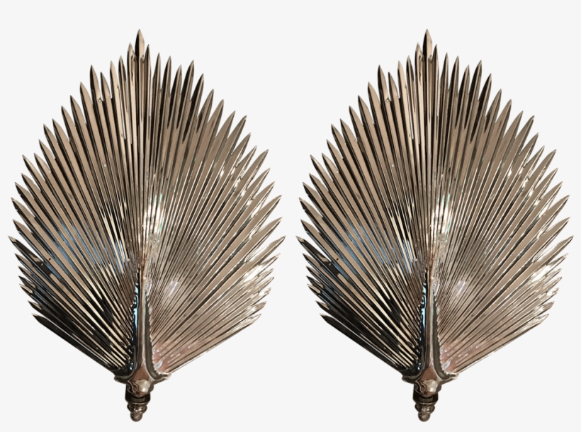M#century Modern Tommaso Barbi Style Palm Frond Sconces - Palm Tree, transparent png download