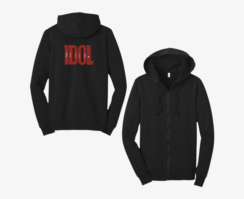 More Views - Bling-hoodie - Black Zip Hoodie Transparent, transparent png download