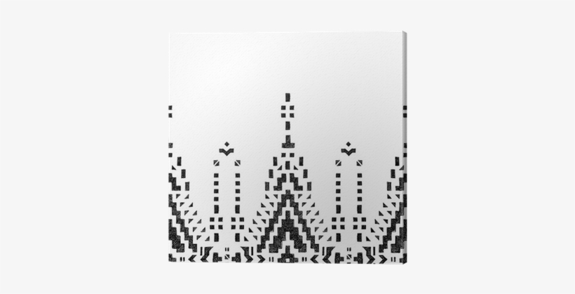 Hand Drawn Tribal Seamless Border Canvas Print • Pixers® - Door, transparent png download