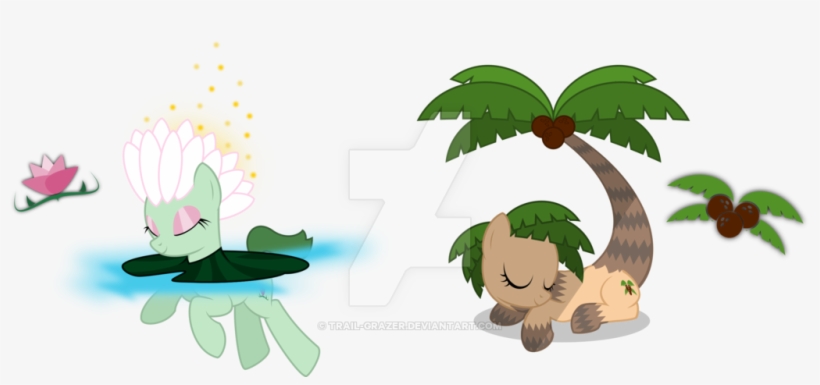 Mlp-trailgrazer, Coconut, Eyes Closed, Eyeshadow, Flower, - Mlp Palm Tree, transparent png download