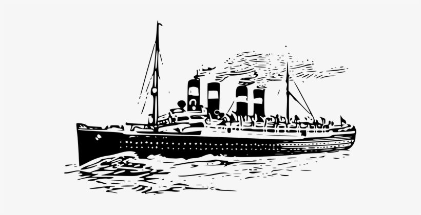Cruise Liner Naval Ship Cruise Ship Ship S - Titanic Ship Clipart, transparent png download