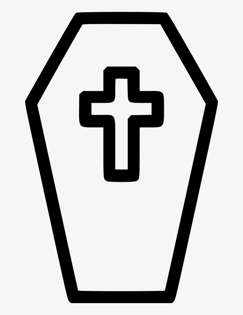 Coffin Casket Cross Comments - Pixel Art Tombstone, transparent png download