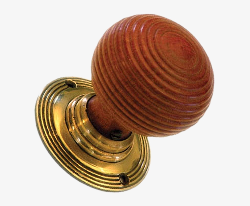 The Swirls On This Round-shaped Wooden Doorknob And - Wood, transparent png download