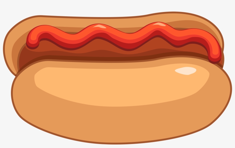 Hot Dog And Ketchup Png Clipart - Hot Dog Ketchup Clip Art, transparent png download