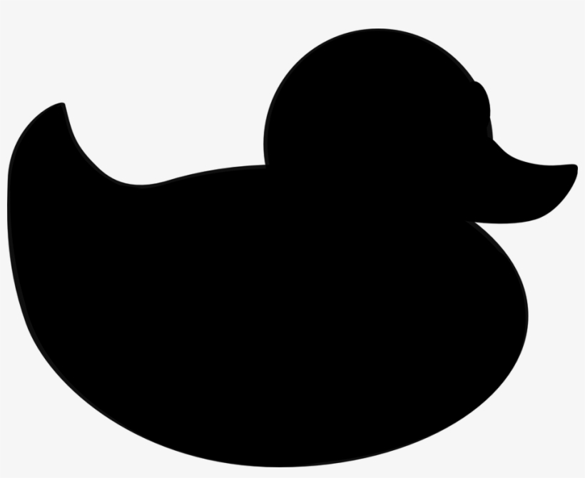 Duck Duckling Bird Cute Young Farm Small P - Rubber Duck Silhouette Png, transparent png download