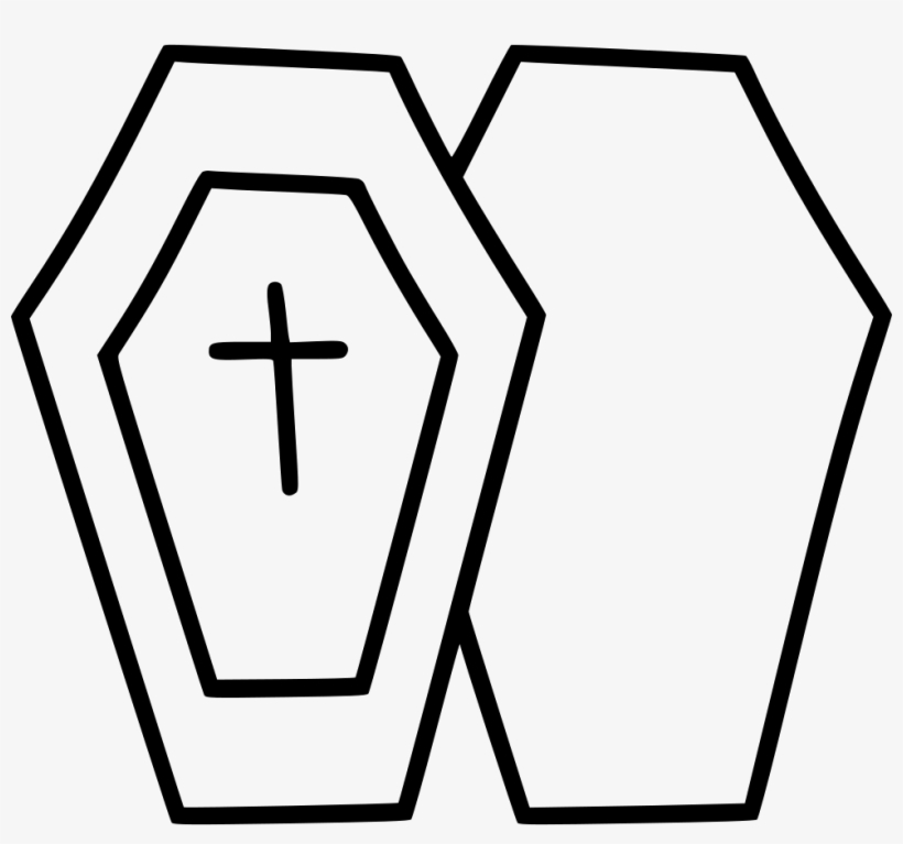 Coffin Casket Cross Death Funeral Comments - Coffin, transparent png download
