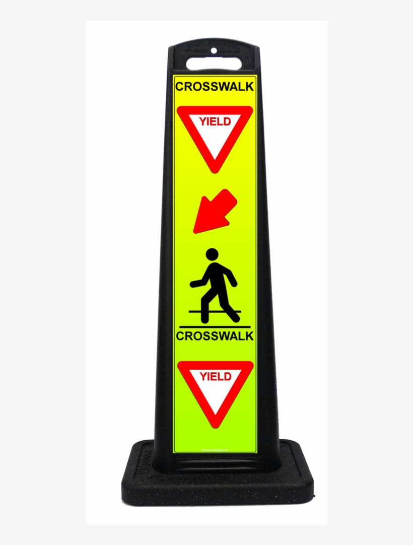 Yield For Crosswalk Sign L, transparent png download