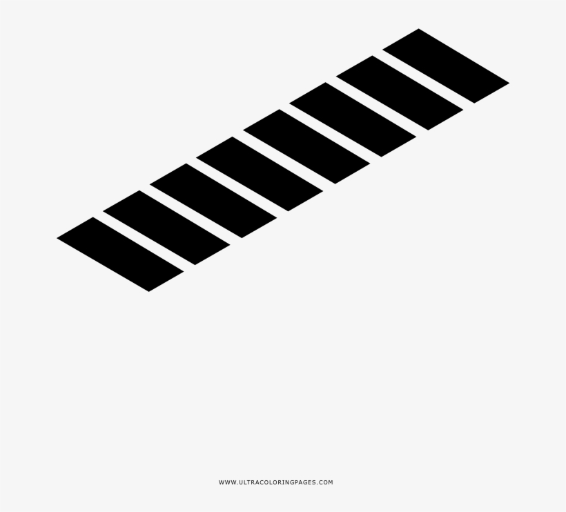 Crosswalk Coloring Page - Stairs, transparent png download