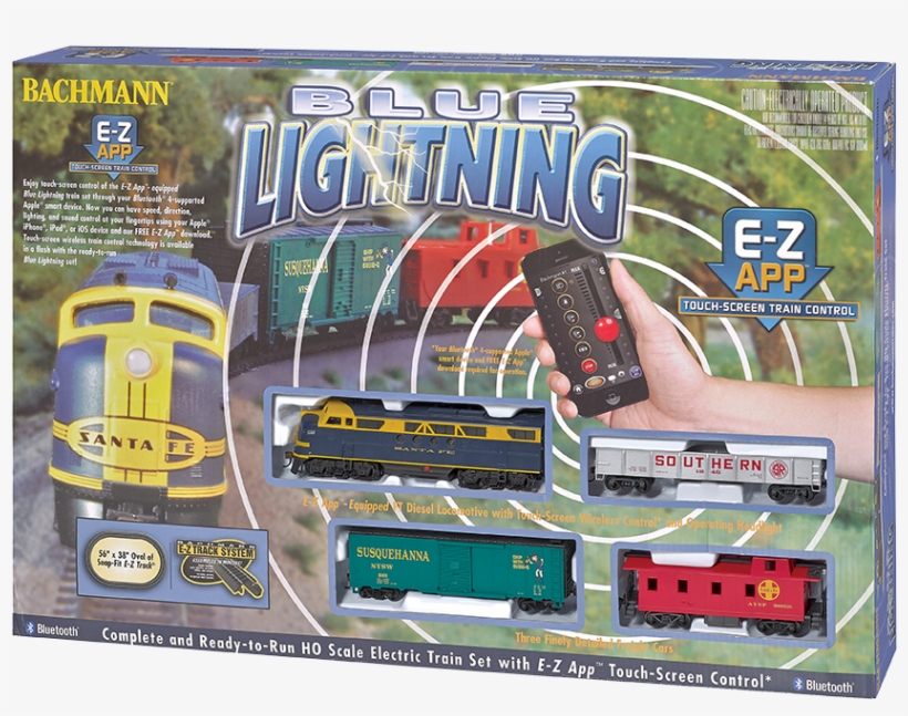 Closeout - Bachmann Blue Lightning Train Set, transparent png download
