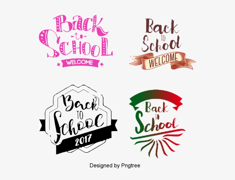 Beautiful Cartoon Cute Hand-painted Backschool Wordart - Cartoon, transparent png download