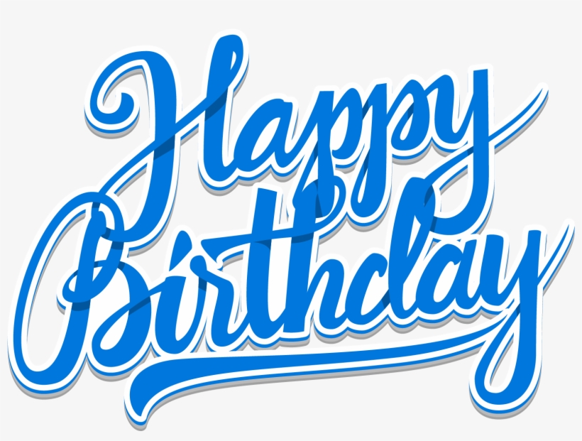 Birthday Cake Wedding Invitation Clip Art Blue - Calligraphy, transparent png download