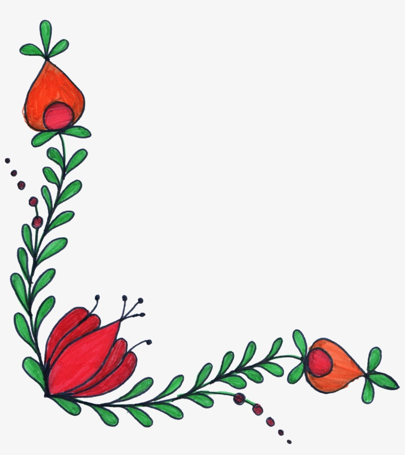 Free Download - Background Flowers Border Transparent, transparent png download