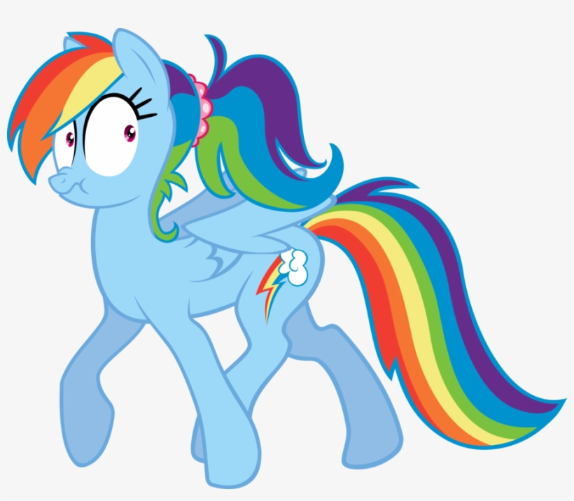 Pony Rainbow Dash Mammal Vertebrate Horse Like Mammal - Pony Tail Cartoon Png, transparent png download